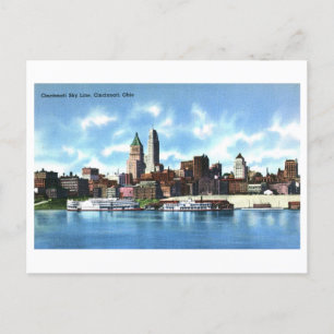Blick auf die Skyline von Cincinnati, Ohio, im Vin Postkarte