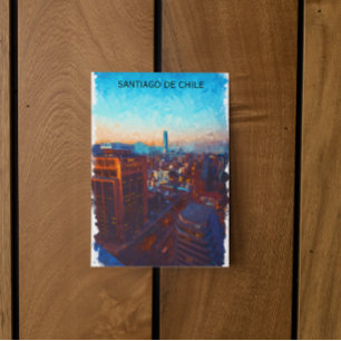 Blick auf die Skyline von Santiago de Chile Postkarte