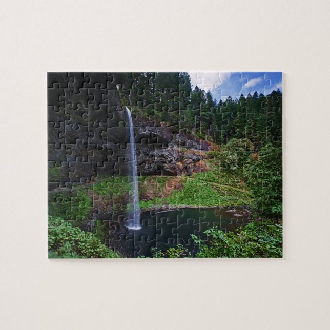 Blick auf die South Falls in Silver Falls Staat Pa (Horizontal)