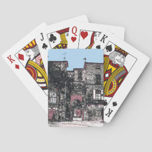 Blick auf die Stadt Pezenas Frankreich Spielkarten