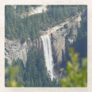 Blick auf die Vernalfälle von Glacier Point, CA Glasuntersetzer