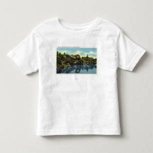 Blick auf die Wasserfälle und den alten Mann Kleinkind T-shirt