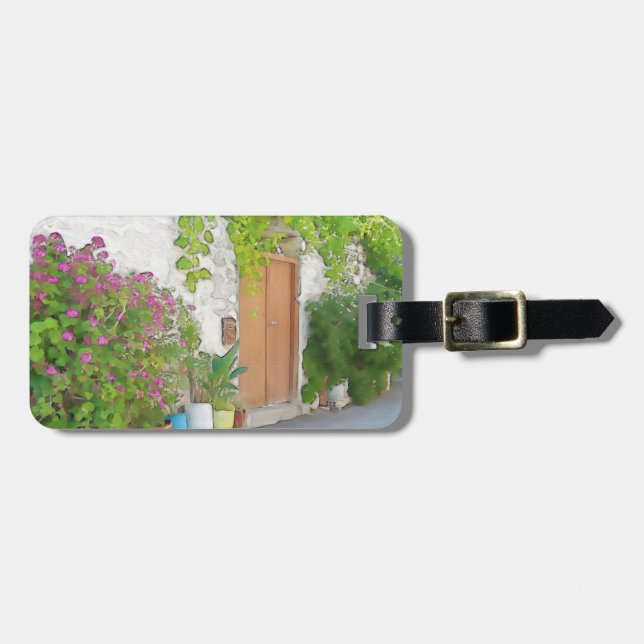 Blick auf die Wasserfarben Gepäckanhänger (Vorderseite horizontal)