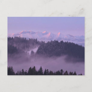 Blick auf die Wintertatra von Pieniny Postkarte