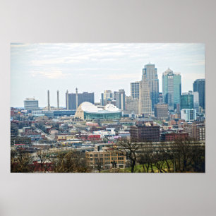 Blick auf Downtown Kansas City, Missouri Poster
