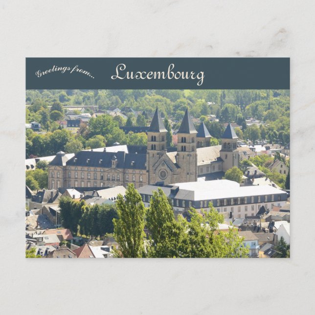Blick auf Echternach Luxemburg Postkarte (Vorderseite)
