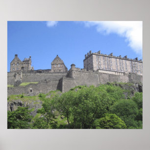 Blick auf Edinburgh Castle, Edinburgh, Schottland, Poster