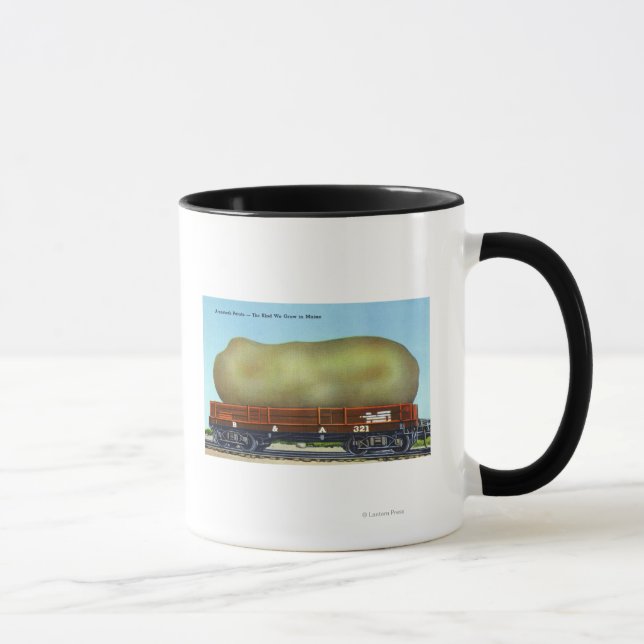 Blick auf eine Aroostook-Kartoffel auf einem Zugtr Tasse (Rechts)