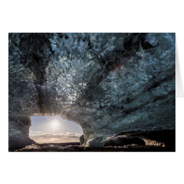 Blick auf eine Eishöhle, Island (Vorderseite (Horizontal))