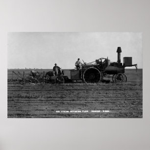 Blick auf einen Big Steam Plow Poster