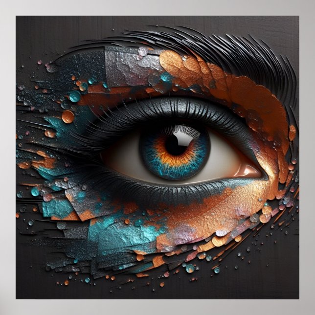 Blick auf Eleganz - Magie der KI Poster (Vorne)