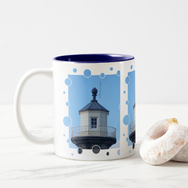 BLICK AUF ENGLAND ZWEIFARBIGE TASSE (Mit Donut)