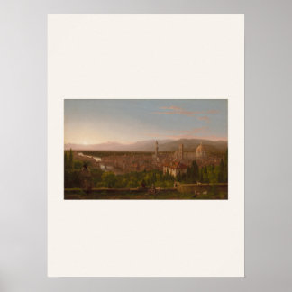 Blick auf Florenz von Thomas Cole - Kunstposter Poster