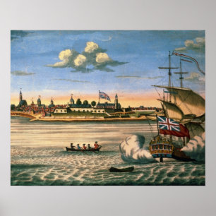 Blick auf Fort George, mit der Stadt New York fro Poster