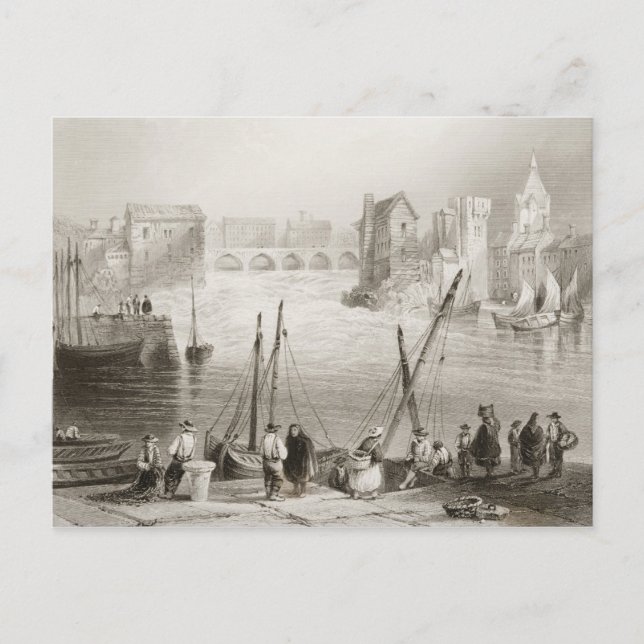 Blick auf Galway vom Claddagh Postkarte (Vorderseite)
