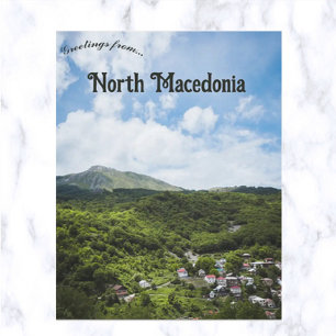 Blick auf Gari Debar Nordmakedonien Postkarte