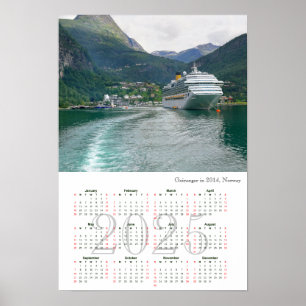 Blick auf Geiranger in 2014, Norwegen Poster