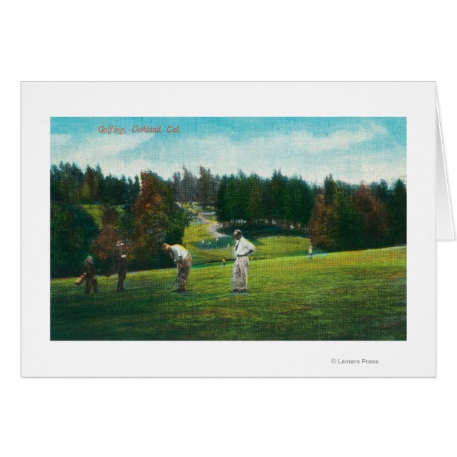 Blick auf Golfer Über Bereit zum SwingOakland, CA (Vorderseite (Horizontal))