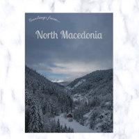 Blick auf Mavrovo Nordmakedonien