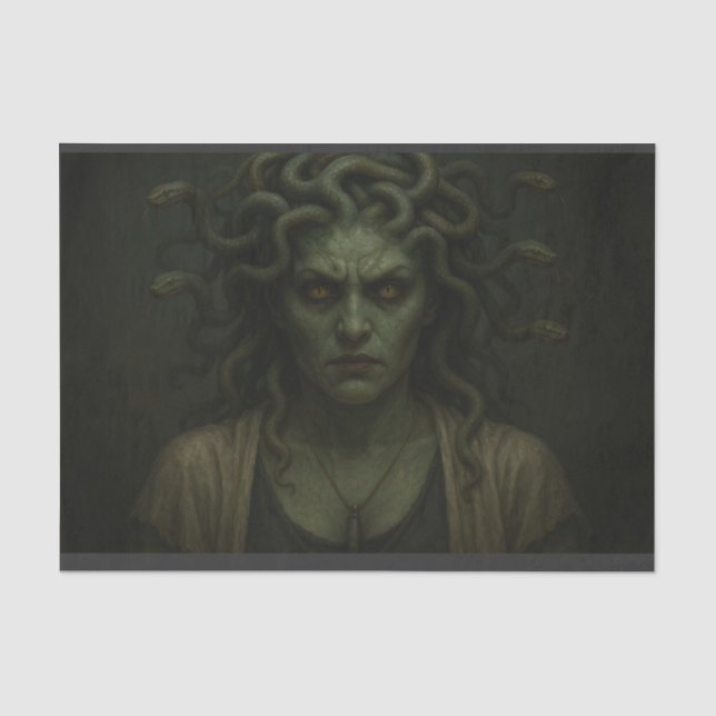 Blick auf Medusa Seidenpapier (Vorderseite)