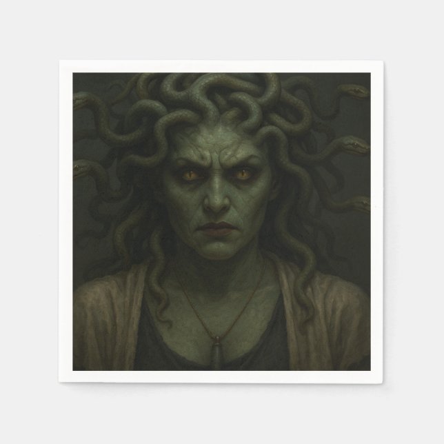 Blick auf Medusa Serviette (Vorderseite)
