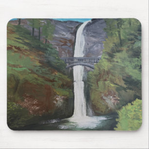 Blick auf Multnomah Falls Mousepad