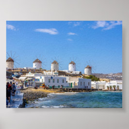 Blick auf Mykonos Griechenland Poster