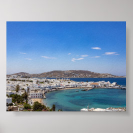 Blick auf Mykonos Griechenland Poster
