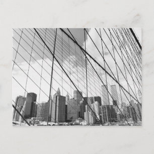 Blick auf New York von der Brooklyn Bridge Postkarte