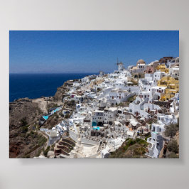 Blick auf Oia Santorin Poster