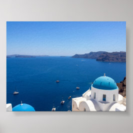 Blick auf Oia Santorini Poster