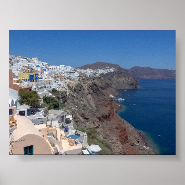 Blick auf Oia Santorini Poster (Vorne)