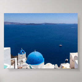 Blick auf Oia Santorini Poster