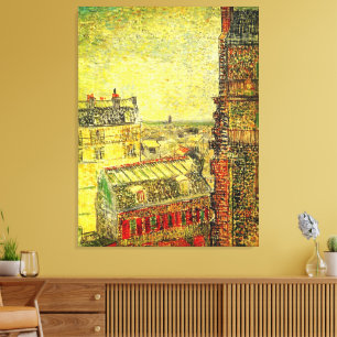 Blick auf Paris aus Vincents Zimmer von Vincent va Leinwanddruck