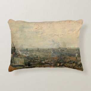 Blick auf Paris vom Montmartre von Vincent van Gog Dekokissen