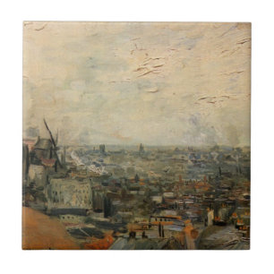 Blick auf Paris vom Montmartre von Vincent van Gog Fliese