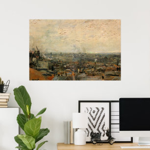 Blick auf Paris vom Montmartre von Vincent van Gog Poster