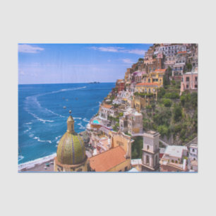 Blick auf Positano, Italien Decoupage Seidenpapier