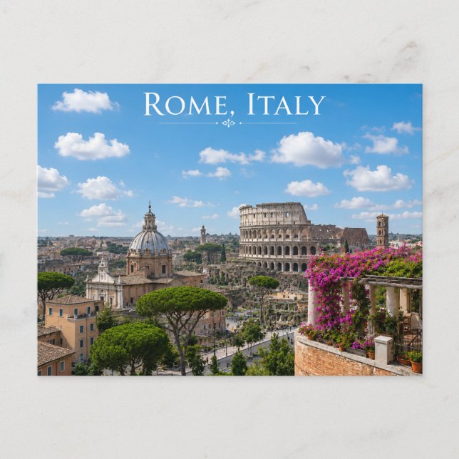 Blick auf Rom Postkarte (Vorderseite)