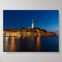 Blick auf Rovinj am Abend