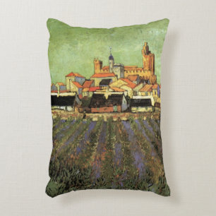 Blick auf Saintes Maries von Vincent van Gogh Dekokissen