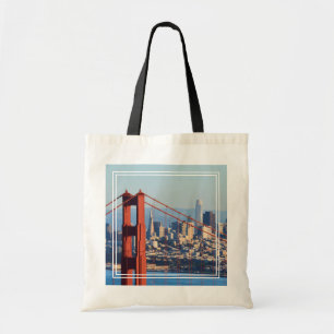 Blick auf San Francisco durch die Golden Gate Brid Tragetasche