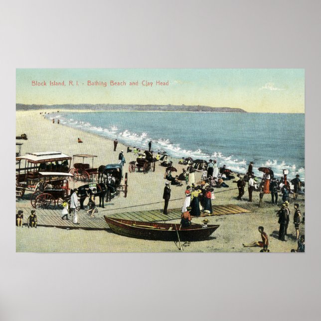 Blick auf Strand und Clay Poster (Vorne)