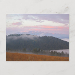 Blick auf Tatra auf Sonnenaufgang Postkarte