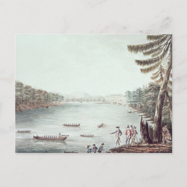 Blick auf Ticonabweicha von einem Punkt aus Postkarte (Vorderseite)