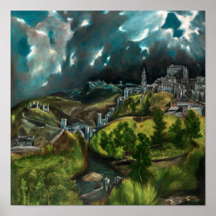 Blick auf Toledo El Greco Poster