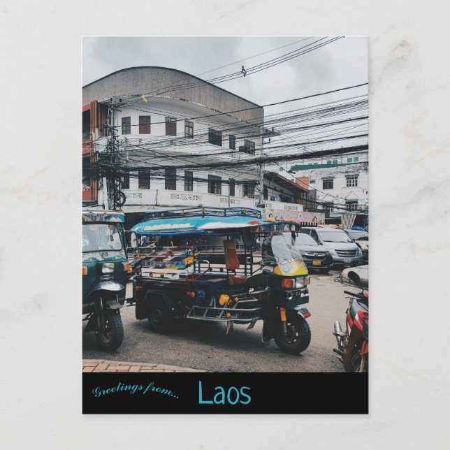 Blick auf Vientiane Laos Postkarte (Vorderseite)