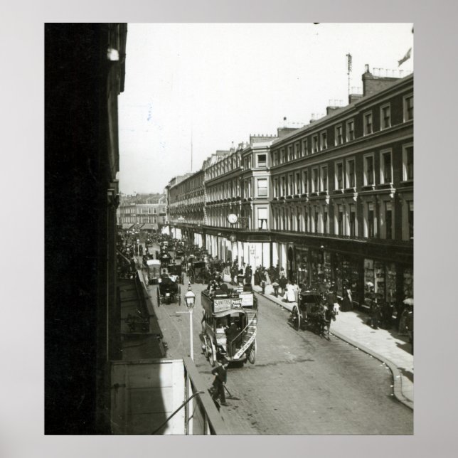 Blick auf Westbourne Grove, London Poster (Vorne)