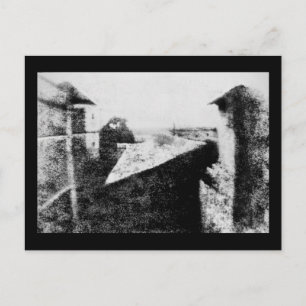 Blick aus dem Fenster bei Le Gras, erstes Foto Postkarte