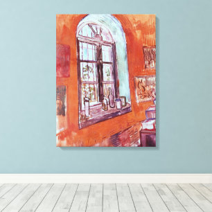 Blick aus dem Fenster von Vincent van Goghs Atelie Leinwanddruck